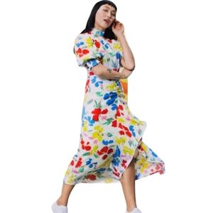 RIXO for Target Designer Limited Edition Floral Midi Dress w/ Ruffles NWT